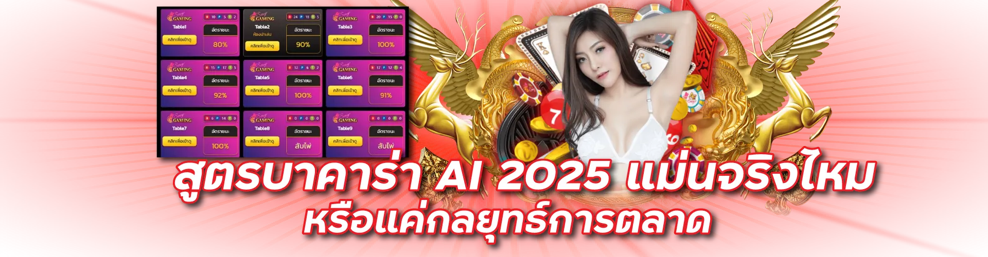 สูตรบาคาร่า AI 2025 แม่นจริงไหม หรือแค่กลยุทธ์การตลาด